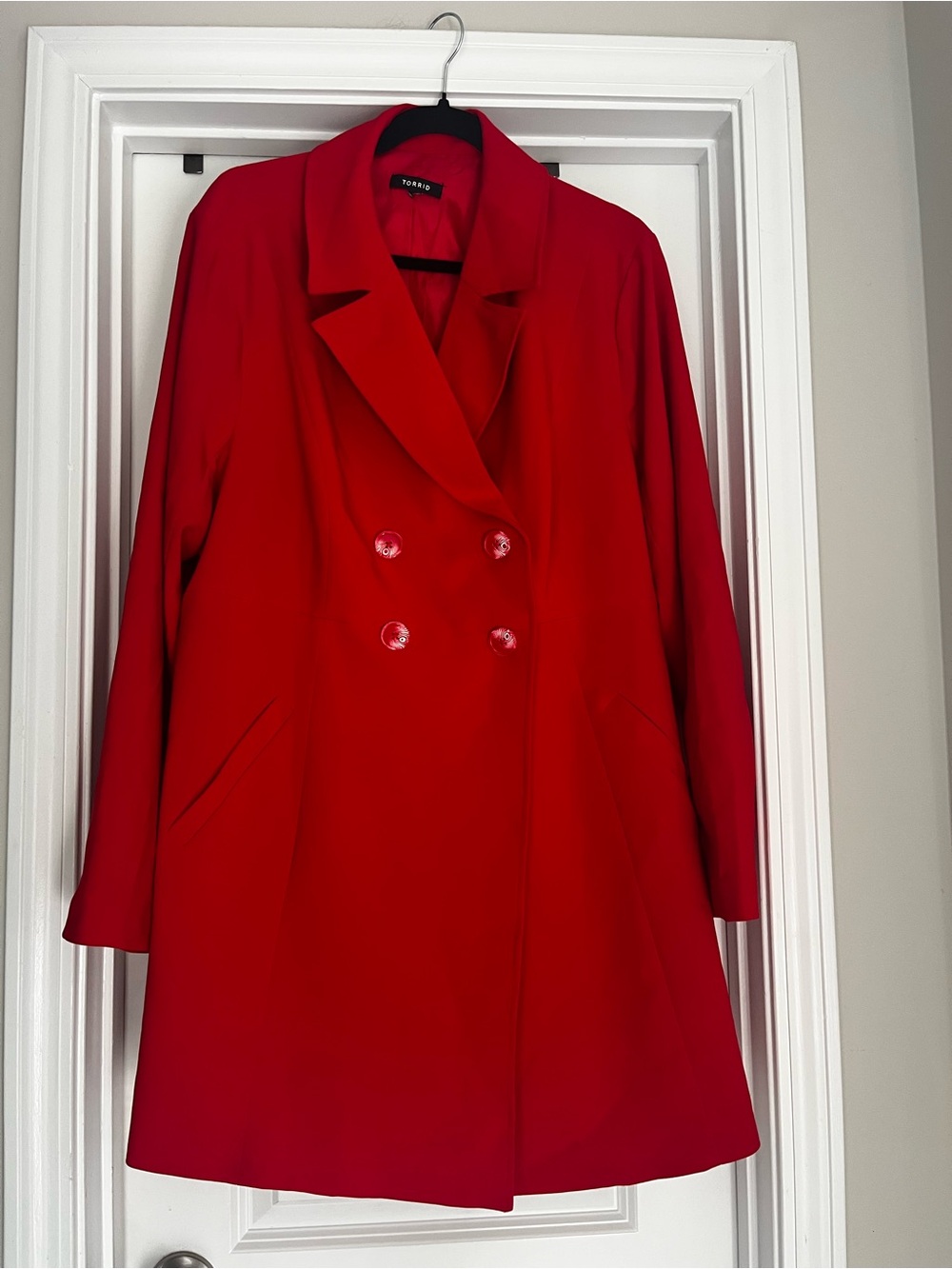Torrid Red Double-Breasted Blazer